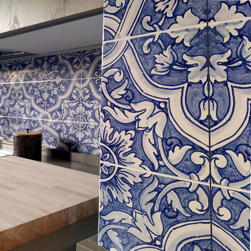 Carrelage en grès cérame - Blu Cobalto Azulejos FB - Ceramiche Militello art & design S.R.L - en céramique / en terracotta / poli