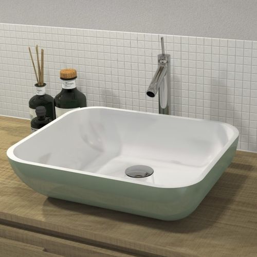 Vasque à poser - SQUARE BOWL - WATERGAME COMPANY - en composite / bicolore / rectangulaire