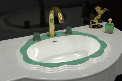 Vasque à encastrer - PRINCESS - WATERGAME COMPANY - en matériaux composites / sur mesure / personnalisable