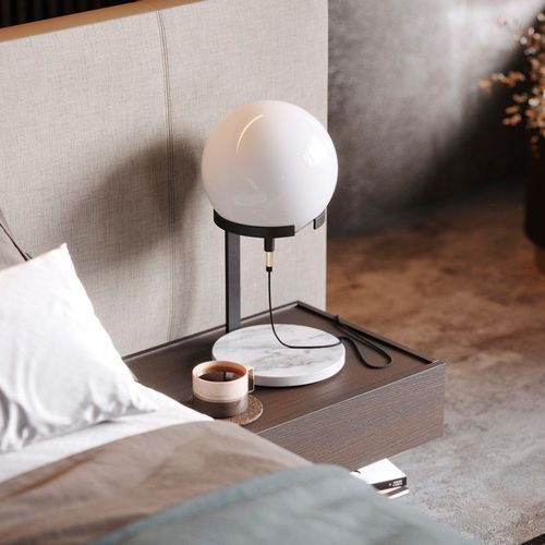 Lampe de table - CLARKE  - Laskasas - en verre / en marbre / contemporaine