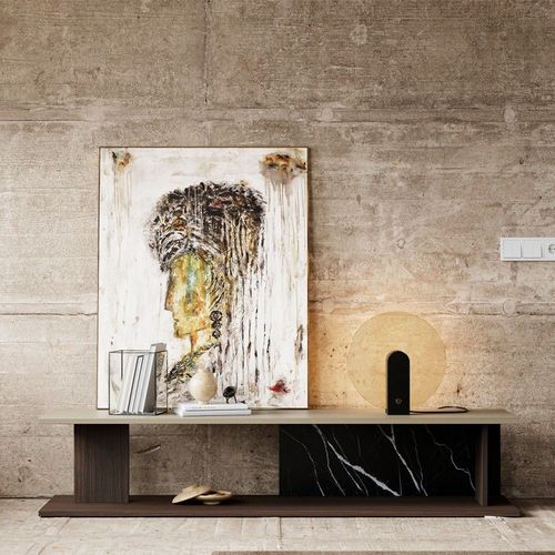 Meuble TV contemporain - WILL  - Laskasas - sur mesure / avec rangement intégré / en chêne