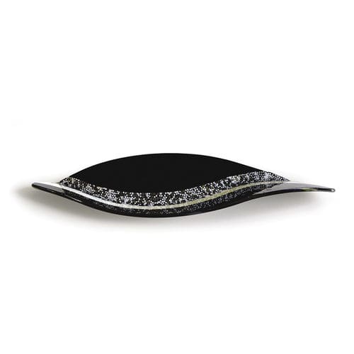 Centre de table en verre de Murano - ONDA BLACK&WHITE - veveglass - fait main / contemporain / personnalisable