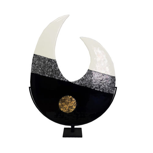Sculpture en verre de Murano - DIGA - veveglass - fait main / à poser / blanche