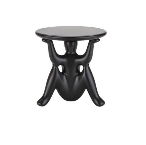 Table d'appoint design original - HELPYOURSELF - Qeeboo - en polyéthylène / avec piètement en polyéthylène / ronde