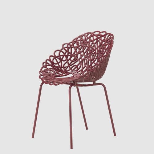 Chaise contemporaine - BACANA - Qeeboo - d'intérieur / en polypropylène / avec piètement en métal