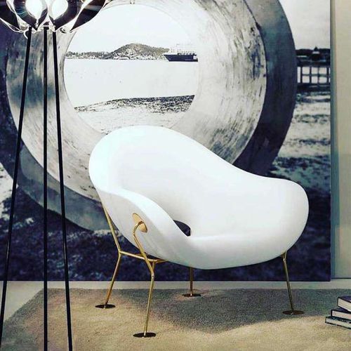 Fauteuil contemporain - PUPA - Qeeboo - en tissu / en laiton / en polyéthylène