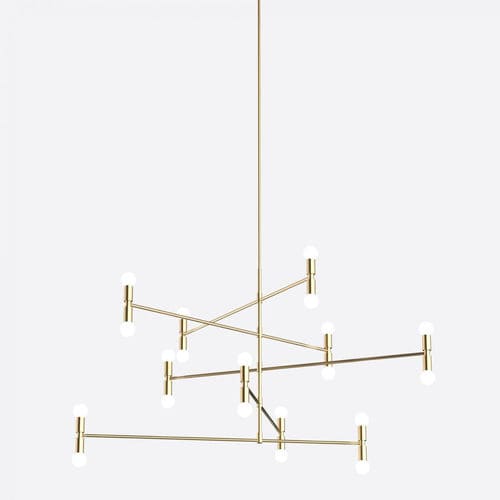 Suspension - 14 - Lambert et Fils - en laiton / en verre / contemporaine