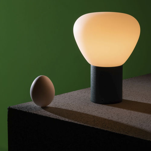 Lampe de table - 01 - Lambert et Fils - en aluminium / en verre soufflé / en polyester