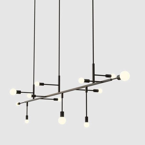 Suspension - 08 - Lambert et Fils - en laiton / en verre / contemporaine