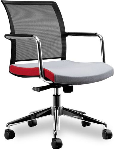 Fauteuil de bureau contemporain - LINEA PASSPORT: KIT 191 PASSPORT/G - Brado S.P.A. - en résille / professionnel / à roulettes