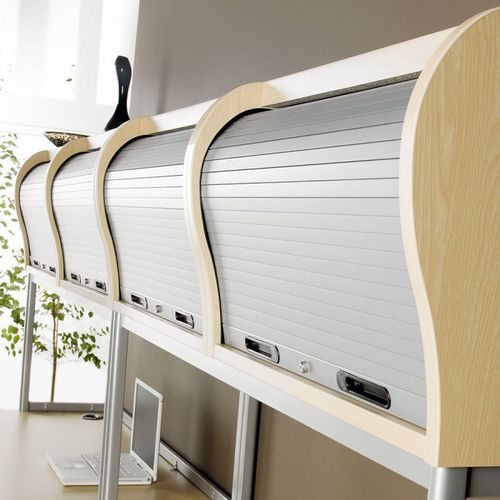 Armoire de classement basse - Hawk Furniture Ltd. - murale / en bois / à rideaux
