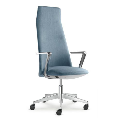 Fauteuil de direction contemporain - MELODY DESIGN - LD Seating s.r.o. - en tissu / en chrome / à dossier haut