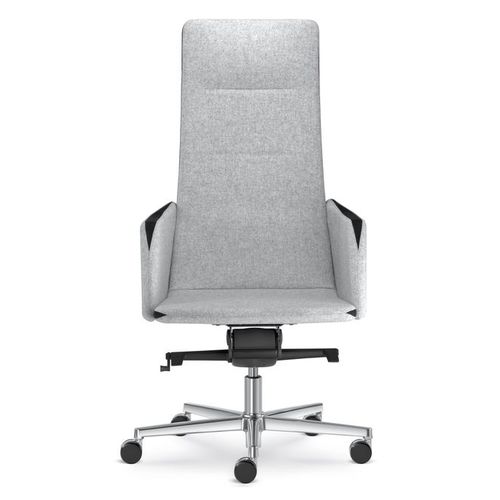 Fauteuil de direction contemporain - HARMONY  - LD Seating s.r.o. - en tissu / en aluminium poli / avec dossier haut