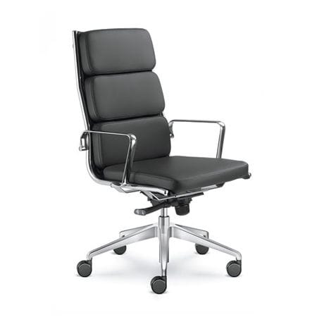 Fauteuil de direction contemporain - FLY - LD Seating s.r.o. - en aluminium poli / à hauteur réglable / noir
