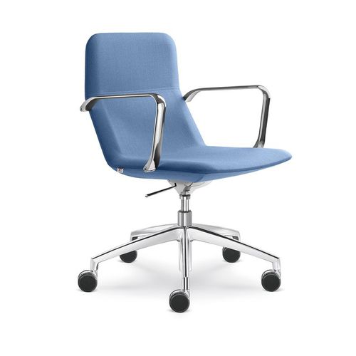 Chaise de bureau contemporaine - FLEXI  - LD Seating s.r.o. - d'intérieur / en tissu / avec piètement en aluminium