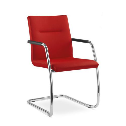 Chaise de conférence d'intérieur - SEANCE CARE  - LD Seating s.r.o. - en aluminium poli / avec piètement en acier / tapissée