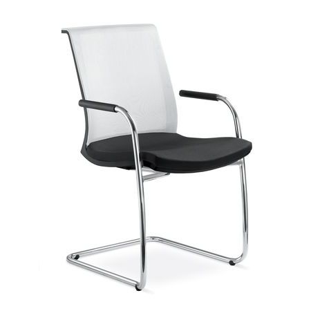 Chaise de conférence contemporaine - LYRA NET  - LD Seating s.r.o. - d'intérieur / en résille / avec piètement en acier