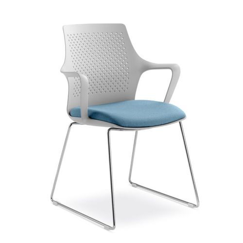 Chaise de conférence d'intérieur - TARA  - LD Seating s.r.o. - en fil de métal / en plastique / avec piètement en acier chromé