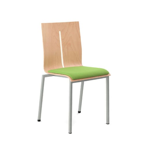 Chaise de conférence contemporaine - TWIST  - LD Seating s.r.o. - d'intérieur / en hêtre / avec piètement en acier à revêtement par poudre