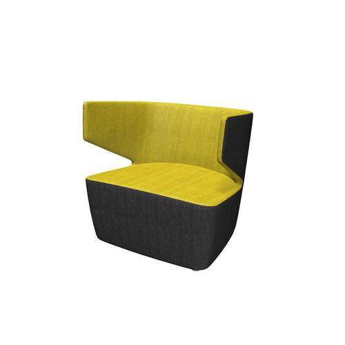 Fauteuil club contemporain - CLUB-K1 - LD Seating s.r.o. - en mousse / noir / jaune