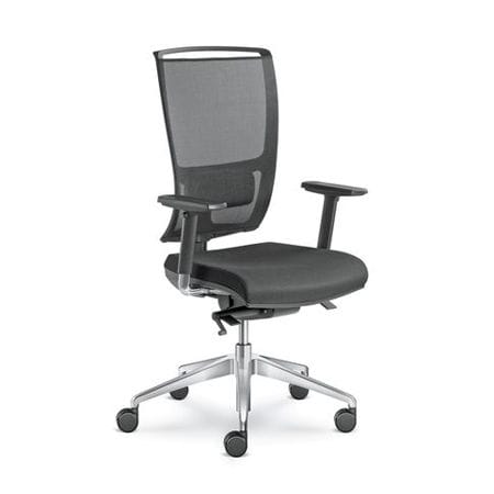 Chaise de bureau contemporaine - LYRA NET - LD Seating s.r.o. - d'intérieur / en résille / avec piètement en nylon