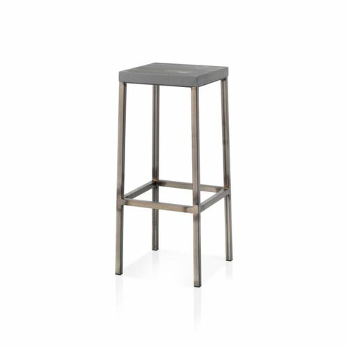 Tabouret de bar de style industriel - NELSON  - PF Stile Srl - en laine / en HPL / avec piètement en acier