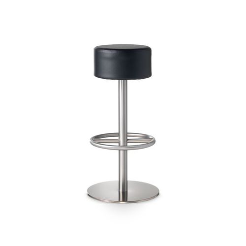 Tabouret de bar contemporain - GALAXY  - PF Stile Srl - en cuir / avec piètement en acier / piètement central