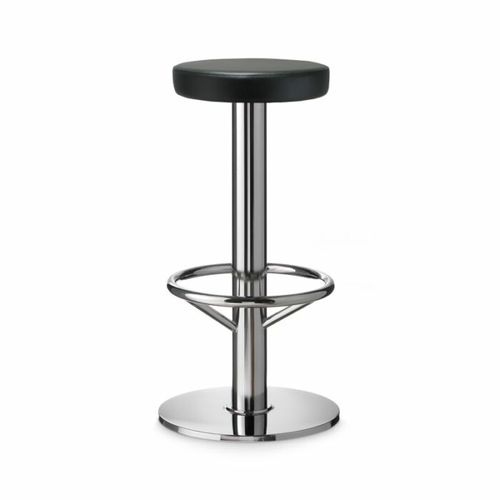 Tabouret de bar contemporain - 430  - PF Stile Srl - en cuir / avec piètement en acier / piètement central