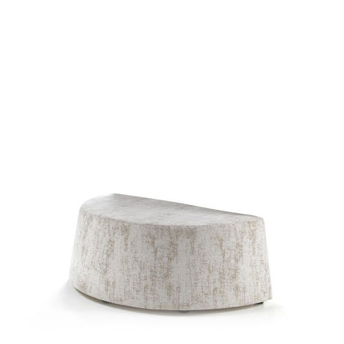Pouf contemporain - Olli Mezzaluna  - PF Stile Srl - en velours / en laine / en cuir