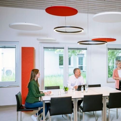 Colonne acoustique autoportante - PREFORM GmbH - en tissu / rectangulaire / lisse