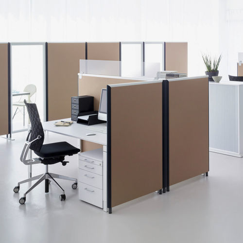 Séparateur de bureau au sol - FORMFAC - PREFORM GmbH - auto-portant / en tissu / en métal