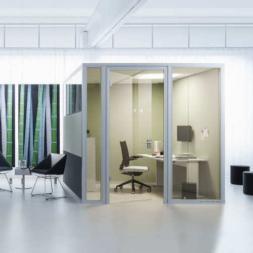 Cabine de bureau acoustique - PREFORM GmbH - modulaire / en verre / en métal