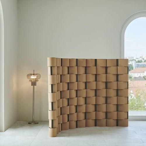 Séparateur de bureau acoustique - PREFORM GmbH - auto-portant / en liège / modulable