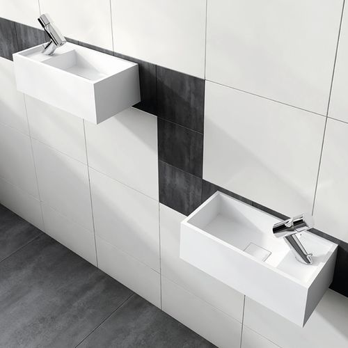Vasque suspendue - ARGOS - mcbath - Moldcom Composites - en Solid Surface / rectangulaire / contemporaine