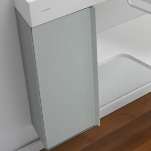 Meuble de salle de bain contemporain - COLUMNA - mcbath - Moldcom Composites - en bois / mural