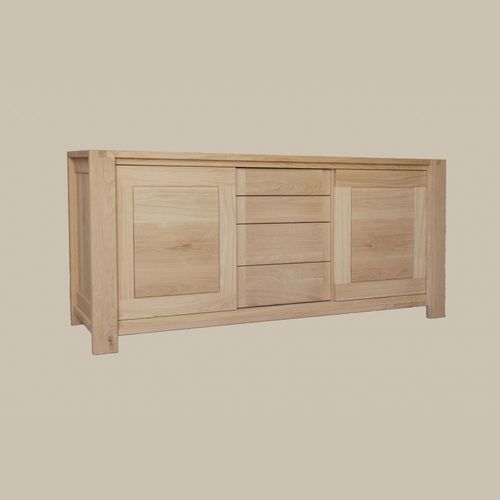 Buffet contemporain - SAINBIOSE - DELORME MEUBLES - en chêne / en bois massif / en bois huilé