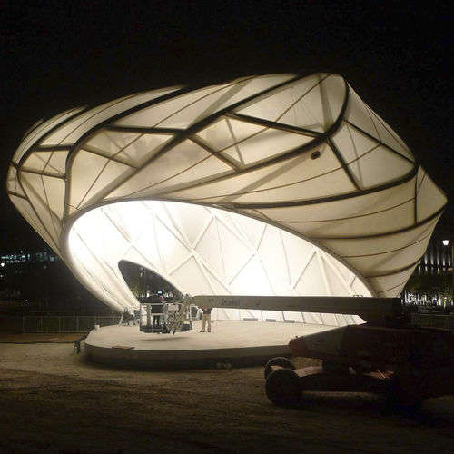 Membrane architecturale en PTFE - CENTRAL PARK PLAYA VISTA BANDSHELL - FabriTec Structures - pour structure tendue / pour façade / pour espace public