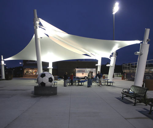 Membrane architecturale en PVC - OVERLAND PARK SOCCER COMPLEX - FabriTec Structures - en tissu de verre enduit PVC / pour structure tendue / pour espace public