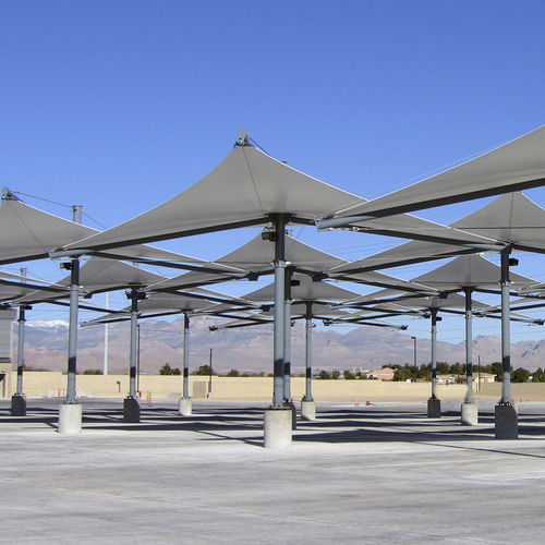 Membrane architecturale en PVC - RTC SUNSET MAINTENANCE FACILITY - FabriTec Structures - en tissu de verre enduit PVC / pour structure tendue / pour espace public