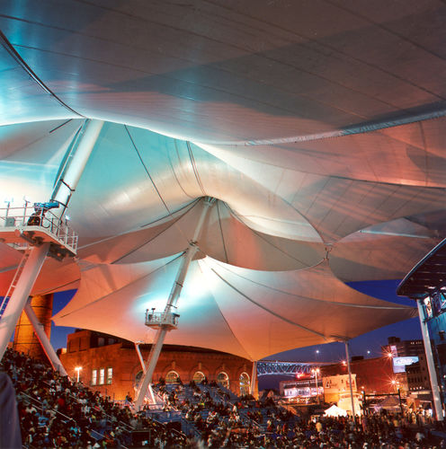 Membrane architecturale en PVC - NAUTICA PAVILION - FabriTec Structures - pour structure tendue / pour espace public / pour plafond