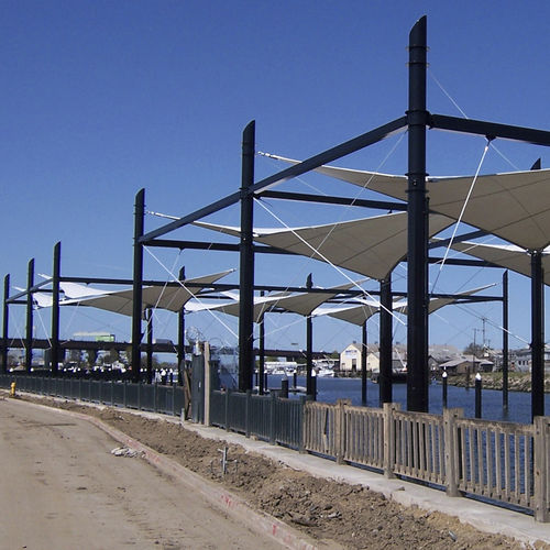 Membrane architecturale en PTFE - STOCKTON WATERFRONT MARINA - FabriTec Structures - pour structure tendue / pour espace public / pour brise-soleil