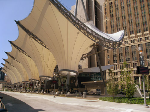 Membrane architecturale en PTFE - FabriTec Structures - pour structure tendue / pour espace public / pour toit