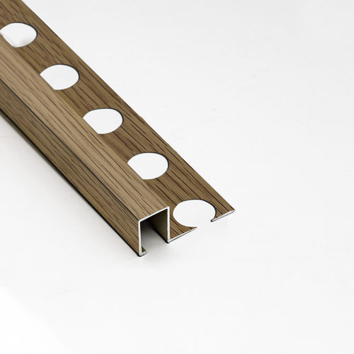 Profilé de finition en aluminium - WOOD | R12X10 - ALUMACER® - pour angle extérieur / de section rectangulaire / avec listel de bois