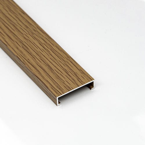 Profilé décoratif aluminium - WOOD 7X30 - ALUMACER® - pour carrelage / en U / à effet bois