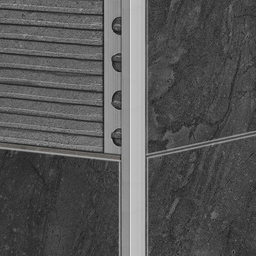 Profilé de finition en aluminium - R12X5 - ALUMACER® - pour carrelage / pour angle extérieur / carré