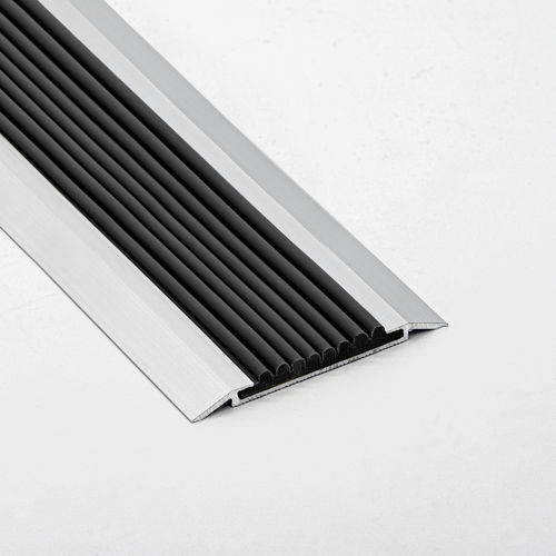 Profilé de transition en aluminium - 5X50 - ALUMACER® - en caoutchouc / beige / gris