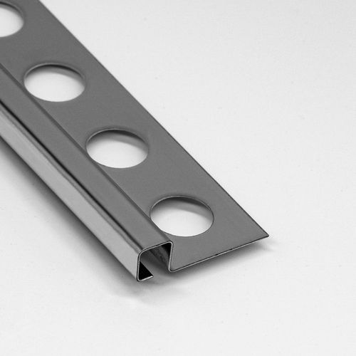 Profilé décoratif en acier inoxydable - 8X8 - ALUMACER® - pour angle extérieur / nez de marche / d'angle