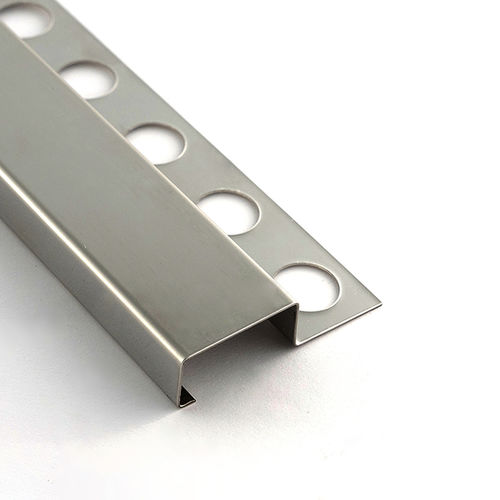 Profilé de finition en inox - 12X25 - ALUMACER® - pour carrelage / de section rectangulaire / argenté