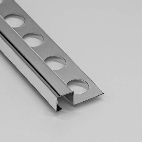 Profilé décoratif en acier inoxydable - 10X10 - ALUMACER® - pour carrelage / pour angle extérieur / d'angle