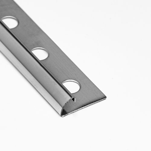 Profilé de finition en acier inox - 0AC10IN - ALUMACER® - pour angle extérieur / quart-de-rond / argenté